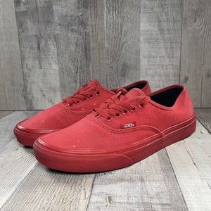 Vans Authentic Women's Skateboarding Skate Shoe Sneakers Red Red Size 9.5 721454